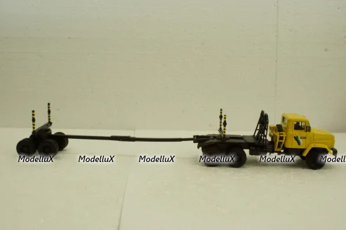 Краз-64371 лесовоз желтый/синий, Н730, Наш Автопром 1:43