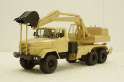 Краз-6322 ЭОВ-4422 Экскаватор, бежевый Н748, Наш Автопром 1:43