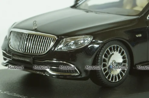 Mercedes-Maybach S-Class, (W222) 2019, obsidian black, 420112, Almost Real 1:43