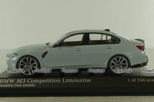 BMW M3 (G80) Competition 2020, grey, 410020206, Minichamps 1:43