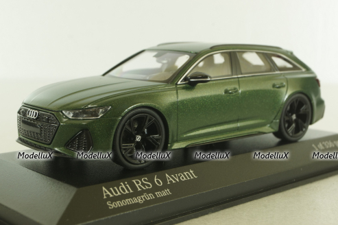 Audi RS6 (C8)  Avant 2019 Matte Green, 410018017, Minichamps 1:43