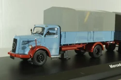 Mercedes L6600 with trailer, blue/grey, Schuco 1:43