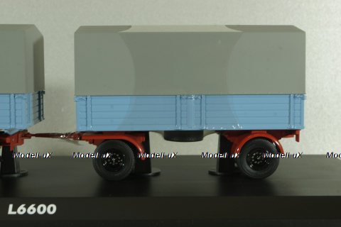 Mercedes L6600 with trailer, blue/grey, Schuco 1:43