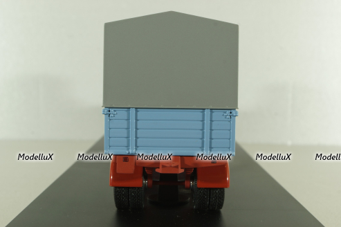 Mercedes L6600 with trailer, blue/grey, Schuco 1:43