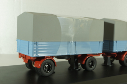 Mercedes L6600 with trailer, blue/grey, Schuco 1:43