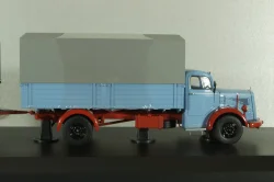 Mercedes L6600 with trailer, blue/grey, Schuco 1:43