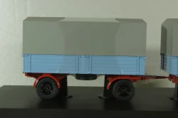 Mercedes L6600 with trailer, blue/grey, Schuco 1:43
