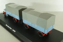 Mercedes L6600 with trailer, blue/grey, Schuco 1:43