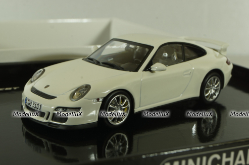 Porsche 911 GT3 (997.1) 2006, white, 25th Anniversary, 400065402, Minichamps 1:43