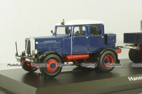 Hanomag ST 100 with trailer, blue, 02894, Schuco 1:43