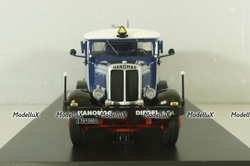 Hanomag ST 100 with trailer, blue, 02894, Schuco 1:43