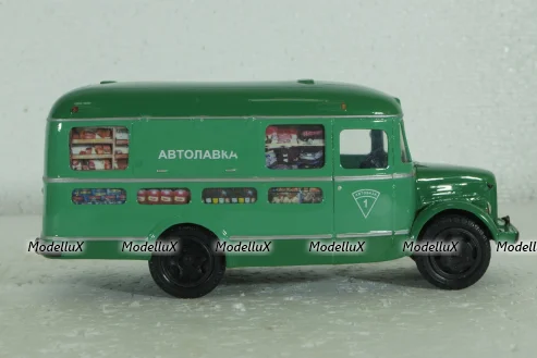 Паз-659 4х2 Автолавка 1954, зеленый, V4-14, Vector Models 1:43