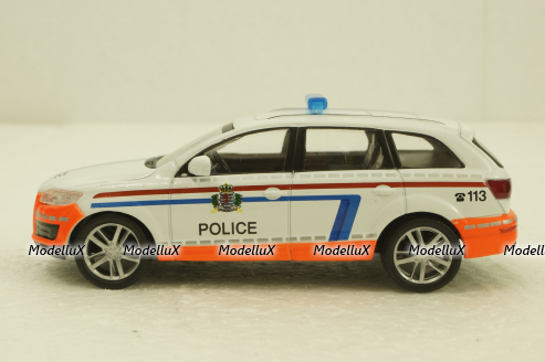 Audi Q7, police, Deagostini 1:43