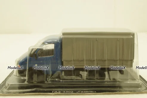 Газ-3302 Газель, синий/серый, Автолегенды СССР и Соцстран №181 1:43