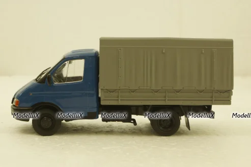 Газ-3302 Газель, синий/серый, Автолегенды СССР и Соцстран №181 1:43