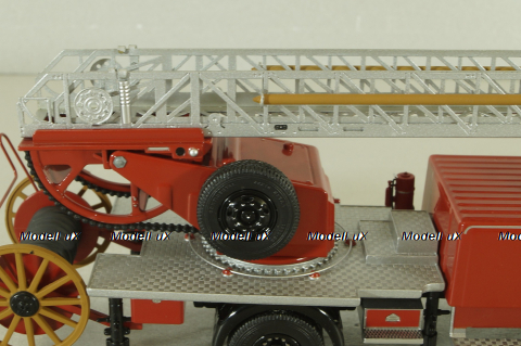Mercedes L 6600  fire ladder 1951, blue,  03091, Schuco 1:43