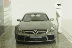 Mercedes SL65 AMG (R230) Black Series 2010 TopGear with figure of Stig, silver matt, 519433830, Minichamps 1:43