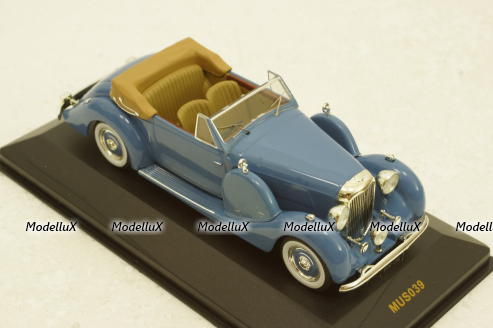 Lagonda LG6 Drophead Coupe 1938 blue, MUS039, IXO Museum 1:43