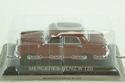 Mercedes W120, dark red, LEGENDARNI AUTOMOBILY MINULE ERY 1:43
