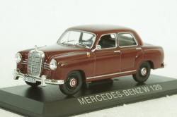 Mercedes W120, dark red, LEGENDARNI AUTOMOBILY MINULE ERY 1:43