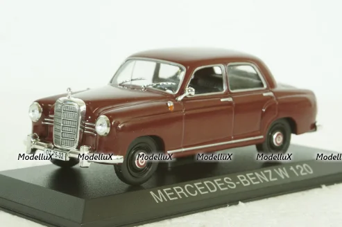 Mercedes W120, dark red, LEGENDARNI AUTOMOBILY MINULE ERY 1:43
