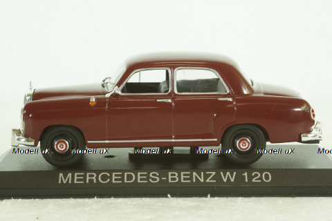 Mercedes W120, dark red, LEGENDARNI AUTOMOBILY MINULE ERY 1:43