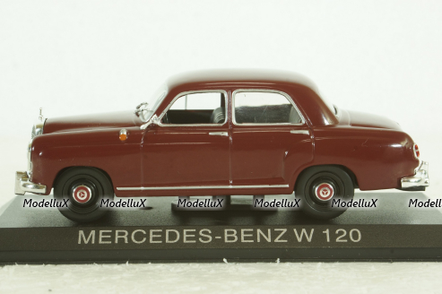 Mercedes W120, dark red, LEGENDARNI AUTOMOBILY MINULE ERY 1:43