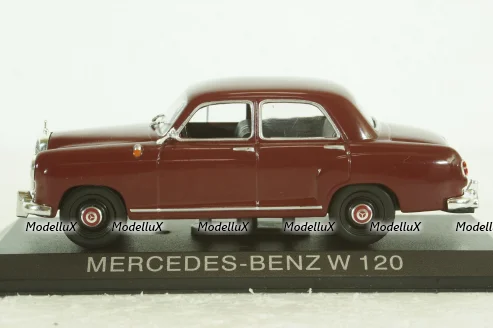 Mercedes W120, dark red, LEGENDARNI AUTOMOBILY MINULE ERY 1:43