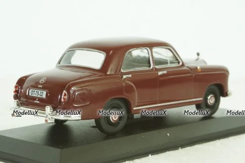 Mercedes W120, dark red, LEGENDARNI AUTOMOBILY MINULE ERY 1:43