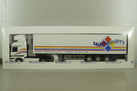 Mercedes Actros MP1 1848 with semi trailer Sales master trucks 1996, white, 112319, Eligor 1:43