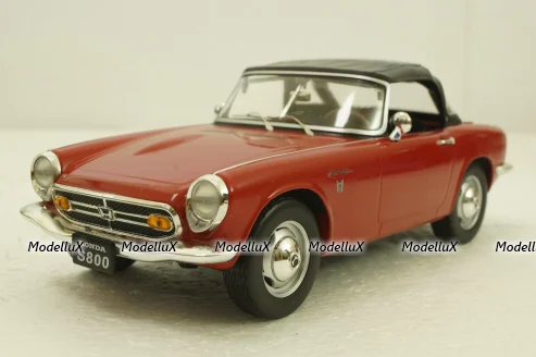 Honda S800 With Removable Soft Top, red, T9-1800190, Triple9 1:18