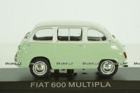 Fiat 600 Multipla, green/white, LEGENDARNI AUTOMOBILY MINULE ERY 1:43