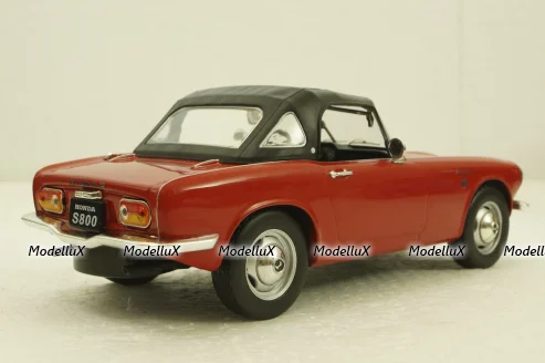 Honda S800 With Removable Soft Top, red, T9-1800190, Triple9 1:18