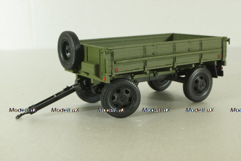 Прицеп 2-ПН-2 хаки (с дугами и тентом), 600203, DiP Models 1:43