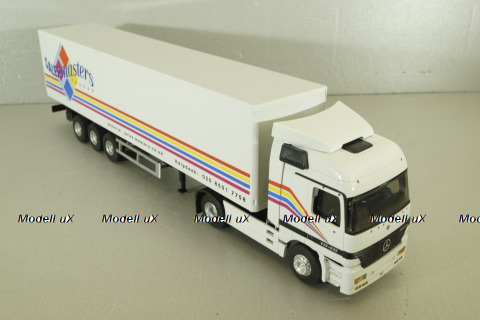 Mercedes Actros MP1 1848 with semi trailer Sales master trucks 1996, white, 112319, Eligor 1:43