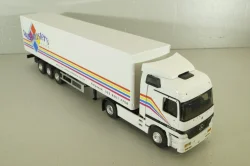 Mercedes Actros MP1 1848 with semi trailer Sales master trucks 1996, white, 112319, Eligor 1:43