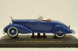Packard V12 LeBaron Speedster 1934 blue, MUS043, IXO Museum 1:43
