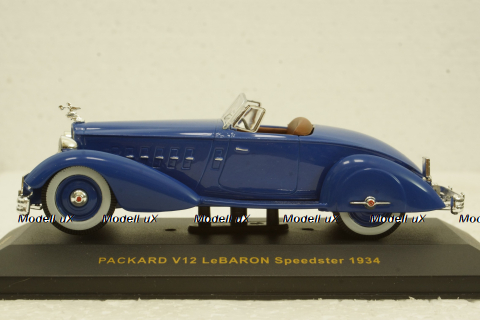 Packard V12 LeBaron Speedster 1934 blue, MUS043, IXO Museum 1:43