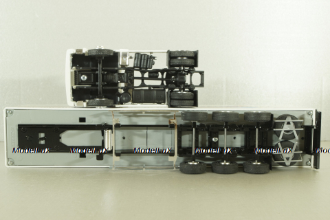 Mercedes Actros MP1 1848 with semi trailer Sales master trucks 1996, white, 112319, Eligor 1:43