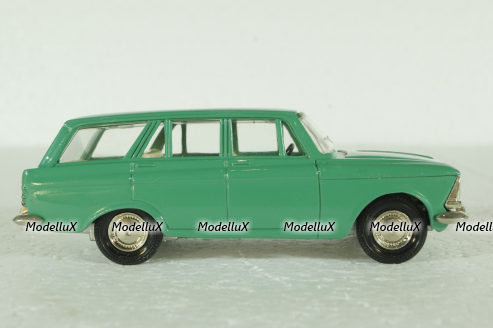 Москвич-427, А4, зеленый, 2 зажима, Тантал/Радон 1:43
