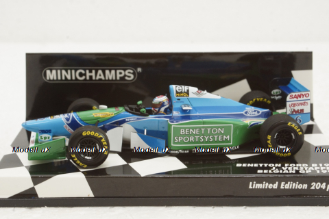 Benetton Ford B194, Jos Verstappen, Belgian GP 1994, (с декалями) 417941106, Minichamps 1:43