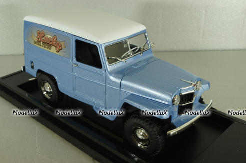 Willys Jeep Station wagon 1955, blue, 92858A, Lucky Die Cast, 1:18
