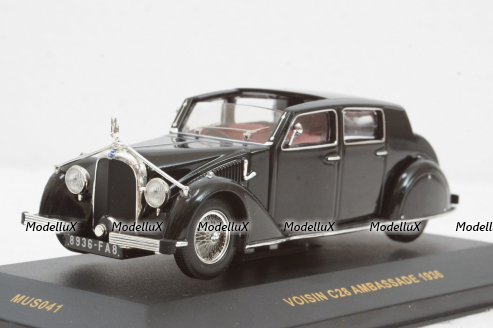Voisin C28 Ambassade 1936 black, MUS041, IXO Museum 1:43