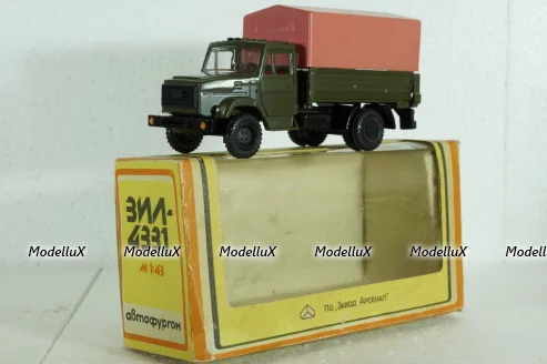 Зил-4331, хаки с тентом, ноябрь 1986г., з-д Вега 1:43 