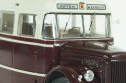 ПАЗ-651 ГЗА "Артек" вишневый, 165106, DiP Models 1:43