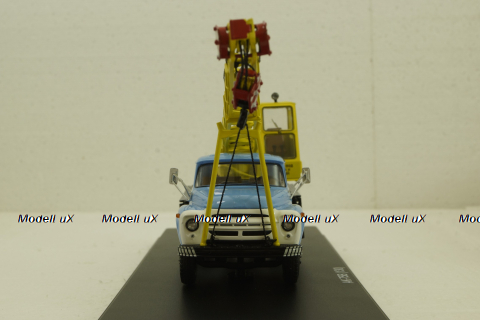 Зил-130 АК-75 (130) Автокран , желтый/голубой, SSM1098, SSM 1:43