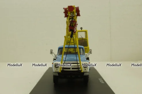 Зил-130 АК-75 (130) Автокран , желтый/голубой, SSM1098, SSM 1:43