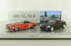 Mercedes 190 SL (W 121) 1955 red and Mercedes SLK 350 (R171) 2004 black, Set, B66045920,  Minichamps 1:43 