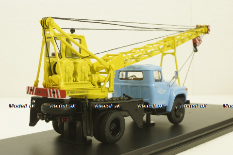 Зил-130 АК-75 (130) Автокран , желтый/голубой, SSM1098, SSM 1:43