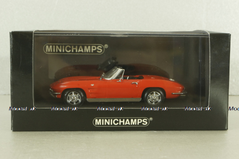 Chevrolet Corvette Stingray Convertible 1963, red, 403142833, Minichamps 1:43